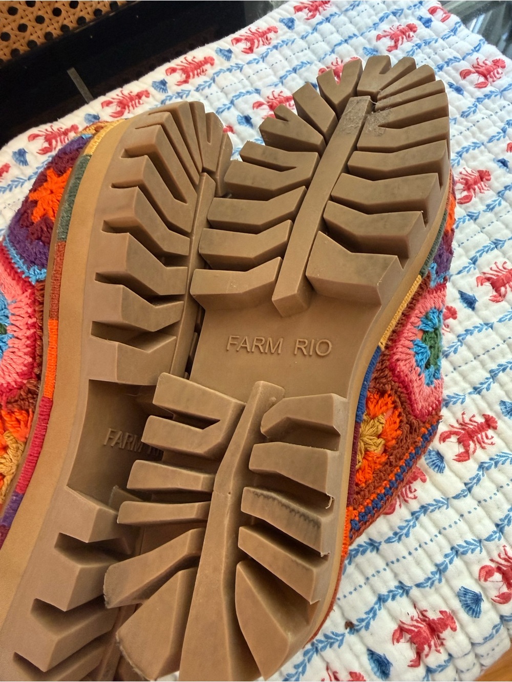 FARM Rio Multicolor Crochet Platform Mules - Picture 10 of 10